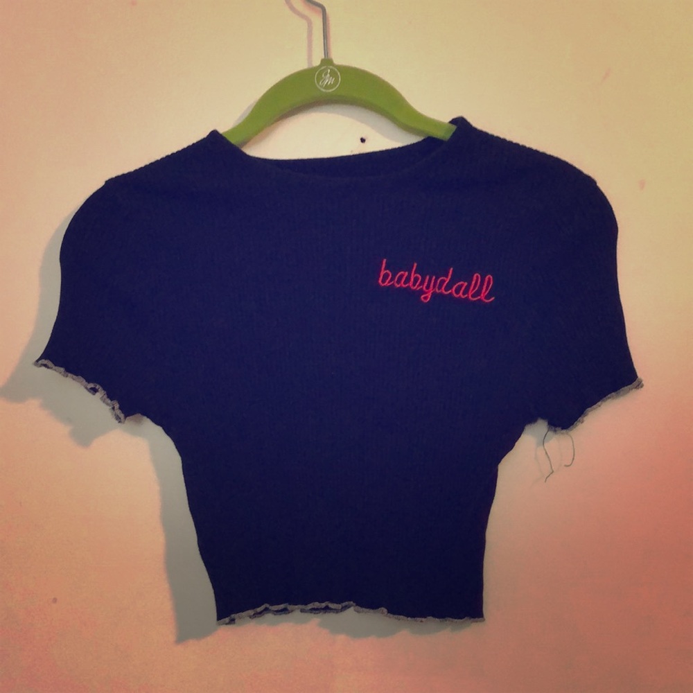 Black “Babydall” Crop Top